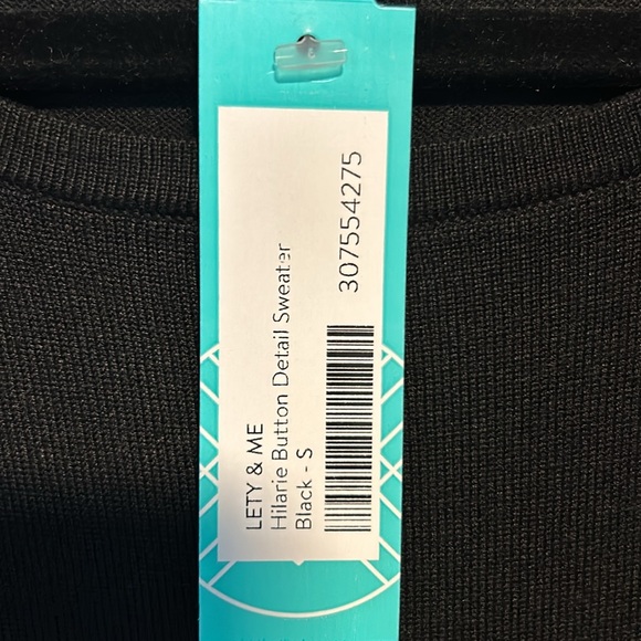 Black tunic length split hem sweater - Picture 5 of 5